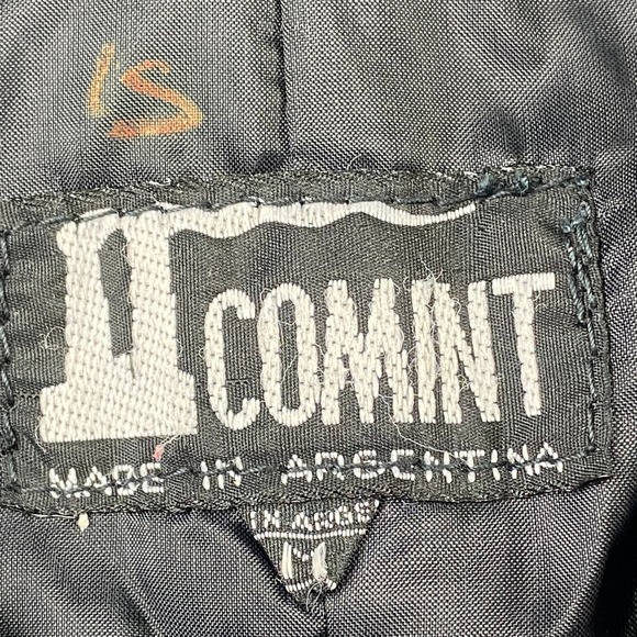 Comint Coat Women's M Black Faux Leather Snake Print Trim Long Trench Argentina - Picture 4 of 12